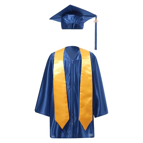 Riismen Kinder Abschlussrobe Schulabschlusskleid Diplom Outfit Mit Abschlusshut Vorschul Pompon Abschlussoutfit Kindergarten Abschlusskleidung Marineblau 146-152 Riismen Kinder Abschlussrobe Schulabschlusskleid Diplom Outfit Mit Abschlusshut Vorschul Pompon Abschlussoutfit Kindergarten Abschlusskleidung Marineblau 146-152 von Riismen