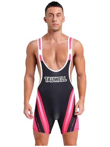 Riismen Kontrast Jumpsuit Herren U-Ausschnitt Ringertrikot Einteiliger Bodysuit Slim Fit Bodysuit Männer Training Poolpartys Outfit A Hot Pink M Riismen Kontrast Jumpsuit Herren U-Ausschnitt Ringertrikot Einteiliger Bodysuit Slim Fit Bodysuit Männer Training Poolpartys Outfit A Hot Pink M von Riismen