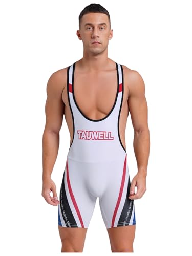 Riismen Kontrast Jumpsuit Herren U-Ausschnitt Ringertrikot Einteiliger Bodysuit Slim Fit Bodysuit Männer Training Poolpartys Outfit A Weiß XXL Riismen Kontrast Jumpsuit Herren U-Ausschnitt Ringertrikot Einteiliger Bodysuit Slim Fit Bodysuit Männer Training Poolpartys Outfit A Weiß XXL von Riismen