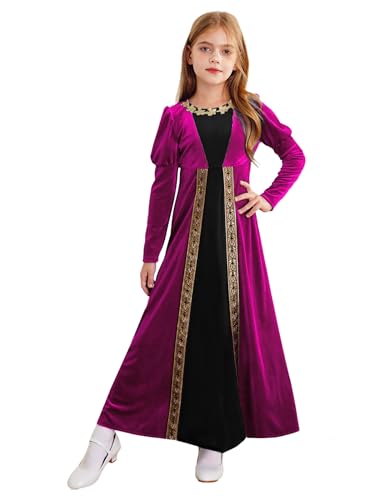 Riismen Mädchen Kleid Mittelalterlicher Vampir Prinzessin Vintage Gothik Viktorianisches Karnevalskleid Winter Langarm Knalliges Pink 122-128 Riismen Mädchen Kleid Mittelalterlicher Vampir Prinzessin Vintage Gothik Viktorianisches Karnevalskleid Winter Langarm Knalliges Pink 122-128 von Riismen