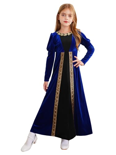 Riismen Mädchen Kleid Mittelalterlicher Vampir Prinzessin Vintage Gothik Viktorianisches Karnevalskleid Winter Langarm Königsblau 170 Riismen Mädchen Kleid Mittelalterlicher Vampir Prinzessin Vintage Gothik Viktorianisches Karnevalskleid Winter Langarm Königsblau 170 von Riismen