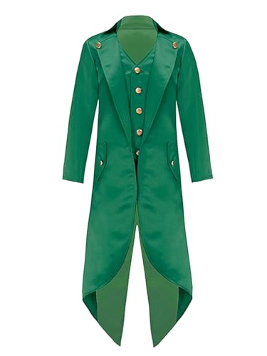 Riismen Mittelalterlicher Renaissance Prinz Kinder Mantel Piraten Vampir Halloween Kostüm Junge Vintage Blazer Schwalbenschwanz Frack Cosplay Verkleidung Dunkelgrün 110-116 Riismen Mittelalterlicher Renaissance Prinz Kinder Mantel Piraten Vampir Halloween Kostüm Junge Vintage Blazer Schwalbenschwanz Frack Cosplay Verkleidung Dunkelgrün 110-116 von Riismen