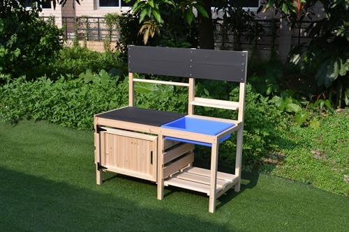 Kinderküche mit Tafel aus Holz | Spielküche 95x43x98cm – Outdoor&Indoor Kinderküche mit Tafel aus Holz | Spielküche 95x43x98cm – Outdoor&Indoor von Rijoka