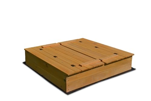 Rijoka Sandkasten Sandkiste aus Holz – 2 Sitzbänken – Inkl. Bodenplane – Klappdecksel – 98x98x22cm Rijoka Sandkasten Sandkiste aus Holz – 2 Sitzbänken – Inkl. Bodenplane – Klappdecksel – 98x98x22cm von Rijoka