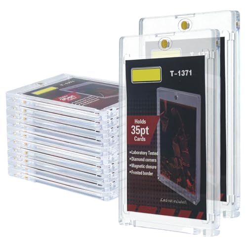 Magnetischer Kartenhalter, Rilcn 12 Stück 35PT Acryl Sammelkartenhalter, Kartenhalter mit UV-Schutz, Spielkarten-Aufbewahrungsbox für Fotokarte, Fußballkarte, MTG-Karte, YUGIOH Karte Transparent Magnetischer Kartenhalter, Rilcn 12 Stück 35PT Acryl Sammelkartenhalter, Kartenhalter mit UV-Schutz, Spielkarten-Aufbewahrungsbox für Fotokarte, Fußballkarte, MTG-Karte, YUGIOH Karte Transparent von Rilcn
