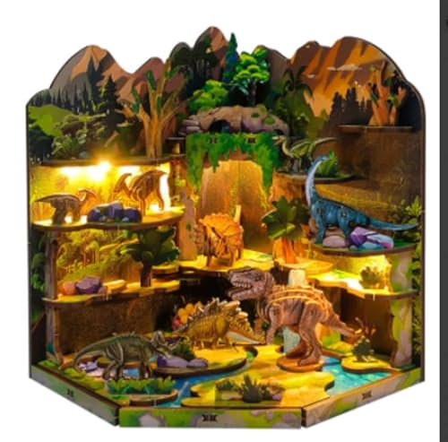 Rileryan Dinosaurier Holz Gebäude Diorama Geschenk DIY Handwerk Modellbausätze 3D Bausatz Rileryan Dinosaurier Holz Gebäude Diorama Geschenk DIY Handwerk Modellbausätze 3D Bausatz von Rileryan