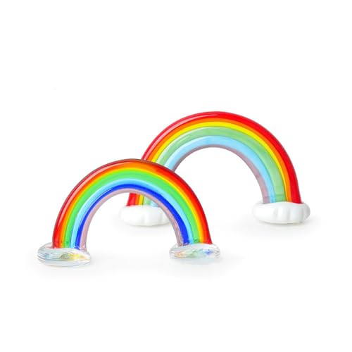 Miniatur-Regenbogen, Puppenhaus-Mini-Regenbogen, handgefertigter Glas-Regenbogen, stehende Regenbogenbrücke, für Puppenhuse-Miniatur, Feengarten, Diorama (1 Stück) (einfarbig) von RillyRellow