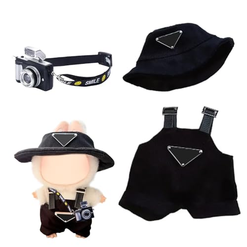 Labb Kleidung,Labb Kleidung 3-teilig mit Mini Kamera, Puppenkleidung für 17cm Stoffpuppe (ohne Puppe) von Rimtpuz
