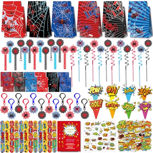 Rinfoeti 308 Stück Party-Dekorationen, Geschenktüten, Füllstoffe für Kinder, Geburtstagsgeschenke von Rinfoeti