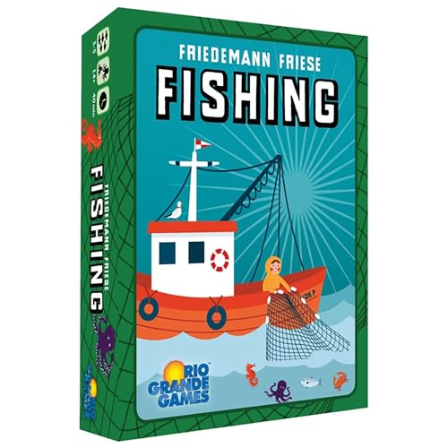 Rio Grande Games: Angeln – Trick-Taking-Kartenspiel, Ozean-Thema, Kartenzeichnung & Punktsammlung, ab 14 Jahren, 3–5 Spieler, 30–60 Minuten von Rio Grande Games