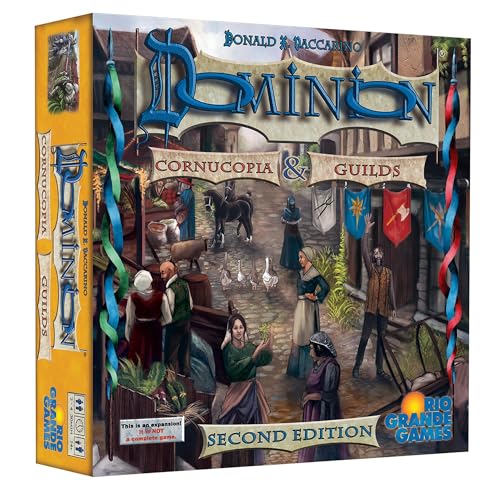 Rio Grande Games: Dominion Cornucopia & Guilds 2nd Edition – Erweiterungs-Deck-Brettspiel, Zeit der Ernte, ab 14 Jahren, 2–4 Spieler, 30 Minuten von Rio Grande Games