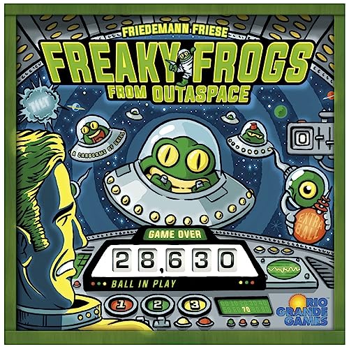 Rio Grande Games: Freaky Frogs aus Outaspace - Flipper-Sitzung mit Karten, Kartenspiel für 1 Spieler von Rio Grande Games