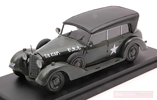 Rio Scale Modell KOMPATIBEL MIT Mercedes 770 W USA Army 1945 W/Closed ROOF 1:43 RI4623 von Rio