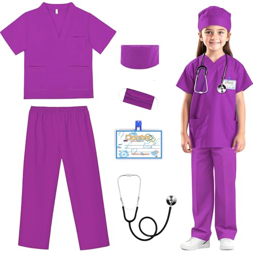 RioRand Arzt-Kostüm für Kinder, Kleinkind, Krankenschwester, Peelings mit Zubehör, Halloween, Cosplay, Verkleiden, Arzt, Spielset für Jungen und Mädchen, 3–11 Jahre RioRand Arzt-Kostüm für Kinder, Kleinkind, Krankenschwester, Peelings mit Zubehör, Halloween, Cosplay, Verkleiden, Arzt, Spielset für Jungen und Mädchen, 3–11 Jahre von RioRand