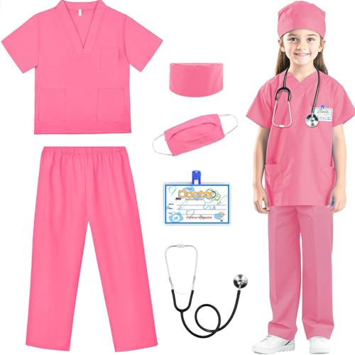 RioRand Arzt-Kostüm für Kinder, Kleinkind, Krankenschwester, Peelings mit Zubehör, Halloween, Cosplay, Verkleiden, Arzt, Spielset für Jungen und Mädchen, 3–11 Jahre RioRand Arzt-Kostüm für Kinder, Kleinkind, Krankenschwester, Peelings mit Zubehör, Halloween, Cosplay, Verkleiden, Arzt, Spielset für Jungen und Mädchen, 3–11 Jahre von RioRand