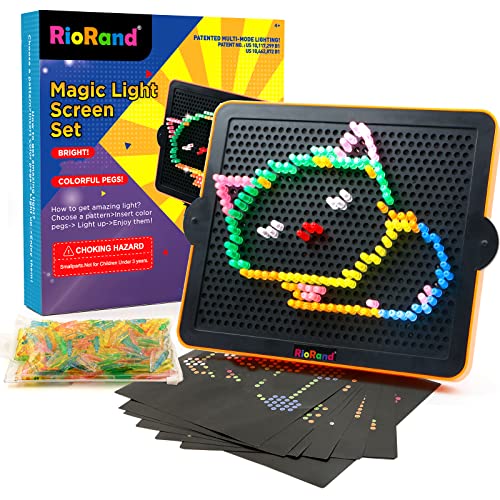 RioRand Magisches Lichtbildschirm-Set für Kinder, leuchtendes Pad, Lernspielzeug, Geschenke mit 360 Klammern und 10 Vorlagen für Jungen und Mädchen ab 4 Jahren RioRand Magisches Lichtbildschirm-Set für Kinder, leuchtendes Pad, Lernspielzeug, Geschenke mit 360 Klammern und 10 Vorlagen für Jungen und Mädchen ab 4 Jahren von RioRand