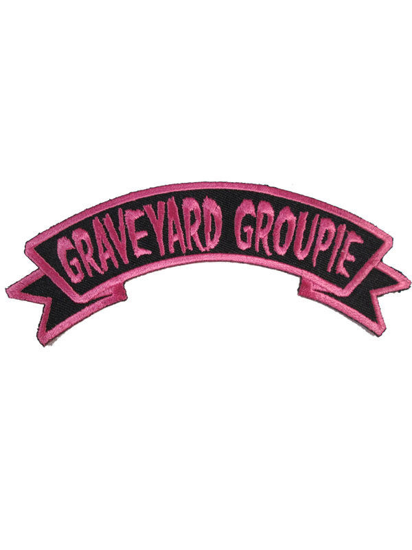 Kreepsville Gothic Aufnäher Graveyard Groupie pink-schwarz von Ripper Merchandise LTD - KF