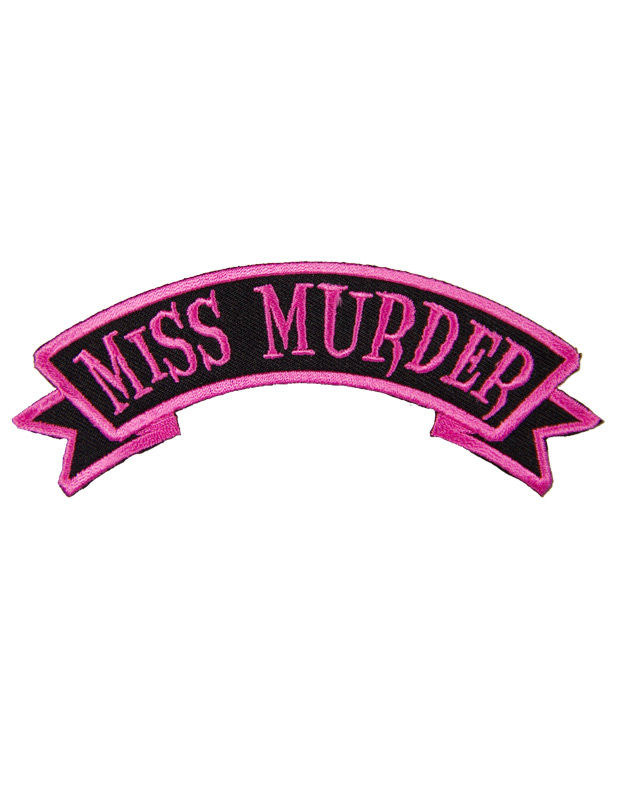 Kreepsville Gothic Aufnäher Patch Miss Murder schwarz-pink von Ripper Merchandise LTD - KF