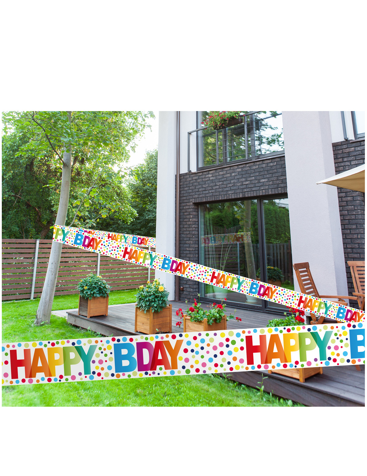 Geburtstags-Banner Happy Bday Geburtstag-Deko bunt 15 m Geburtstags-Banner Happy Bday Geburtstag-Deko bunt 15 m von FOLAT BV