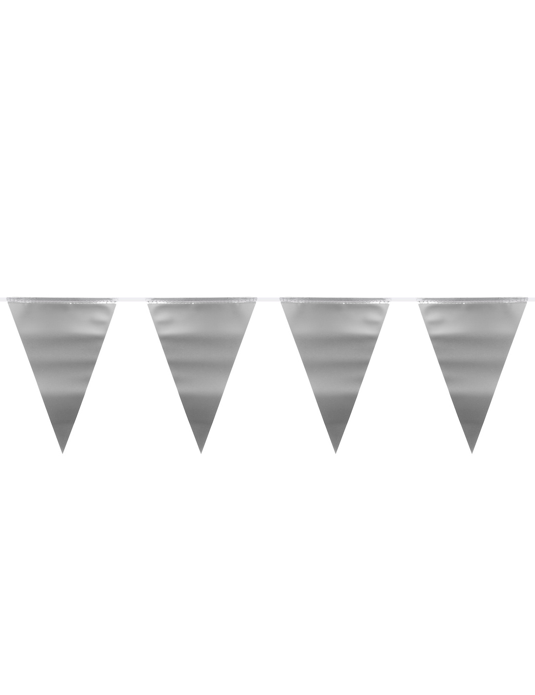 Festliche Girlande mit Wimpeln Weihnachten Deko metallisch-silber 6 m Festliche Girlande mit Wimpeln Weihnachten Deko metallisch-silber 6 m von FOLAT BV