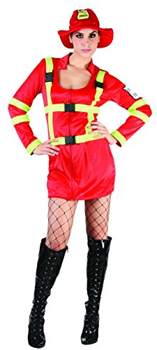 Lachen und Confetti – fibpol012 – Kostüm für Erwachsene – Kostüm Feuerwehrmann Sexy Luxe – Damen – Größe M von Rire Et Confetti