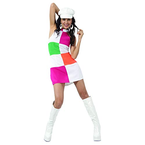 Rire Et Confetti – Fibdis016 – Kostüm für Erwachsene – Disco Sixties – Damen – Größe M von Rire Et Confetti