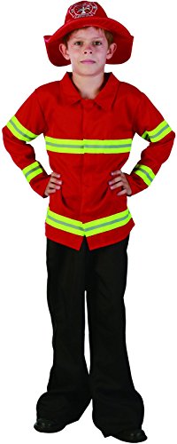 Rire Et Confetti – Ficpol020 – Kostüm für Kinder – Kleiner Feuerwehrmann rot – Jungen – Größe L von Rire Et Confetti