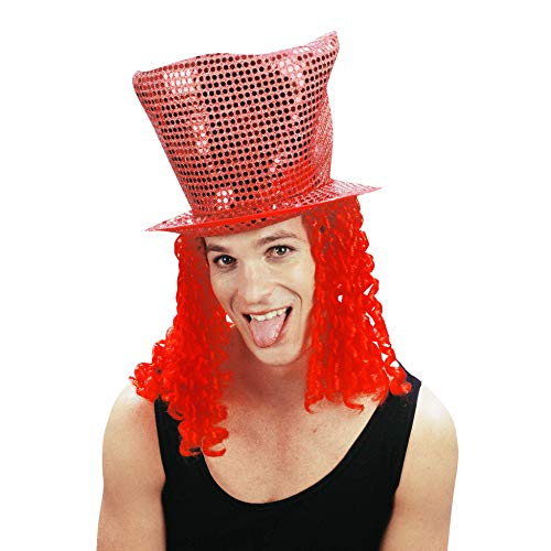 Rire Et Confetti Fiedis045 Zubehör für Kostüm, Disco-Hut und Haar, Rot von Rire Et Confetti