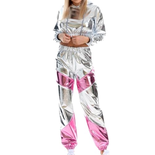 Astronaut Kostüm Herren Damen Erwachsene Astronaut Kostüm Overall Astronaut Cosplay Kostüm Raumleute Kostüm Erwachsener Raumanzug (Y1-Silver, S) von Risaho