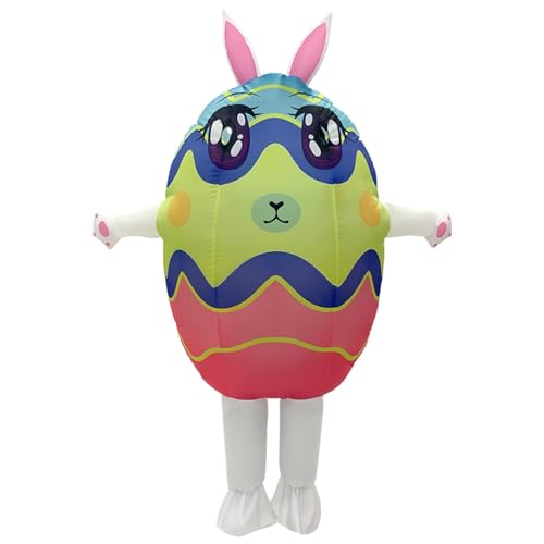 Osterhasen Kostüm Erwachsene Aufblasbares Hasenkostüm Herren Damen Kaninchen Kostüm Aufblasbar für Erwachsene Aufblasbares Kostüm für Erwachsene, Kostüm für Osterhasen Halloween, Cosplay, Party von Risaho