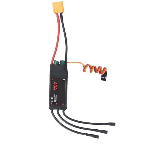 40A Bürstenloser Regler, Bürstenloser Motor, Elektrischer Geschwindigkeitsregler mit XT60-Stecker für RC-Flugzeug, ESC-Zubehör 40A Bürstenloser Regler, Bürstenloser Motor, Elektrischer Geschwindigkeitsregler mit XT60-Stecker für RC-Flugzeug, ESC-Zubehör von Risegun