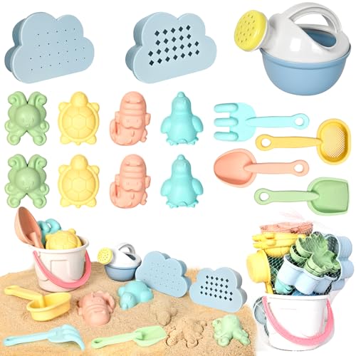 Risingor Sandspielzeug Strandspielzeug für Kinder, 16 Stück Sandspielzeug Sandförmchen Set, Reise Sandspielzeug mit Eimer Schaufel, Sandkasten Strand Spielzeug für Kinder ab 3 4 5 Jahre Mädchen Junge Risingor Sandspielzeug Strandspielzeug für Kinder, 16 Stück Sandspielzeug Sandförmchen Set, Reise Sandspielzeug mit Eimer Schaufel, Sandkasten Strand Spielzeug für Kinder ab 3 4 5 Jahre Mädchen Junge von Risingor