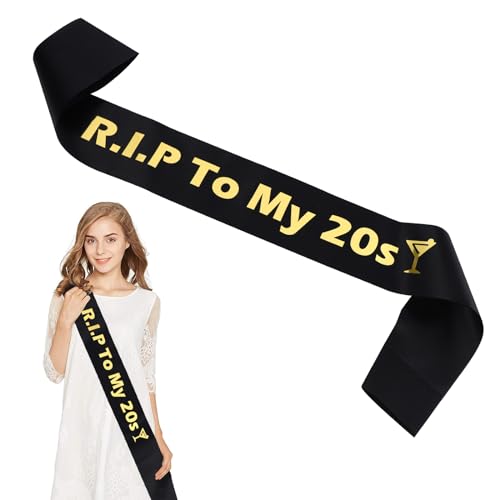 R.I.P to My 20s Birthday Schärpe, RIP to My Youth Geburtstagsdekorationen für 30. 30. Geburtstag Mädchen, Beerdigung für Jugendgeburtstagsdekoration, 30 Jahre alt Geburts von Risipu