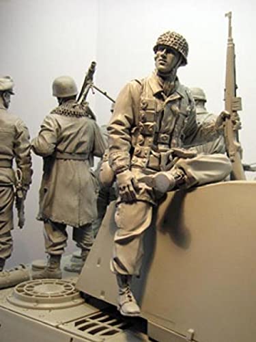 Risjc 1/16 WWII gepanzerter Soldat Resin Soldat Modell unbemalt und unmontiert Miniaturmodellbausatz/A59136 von Risjc