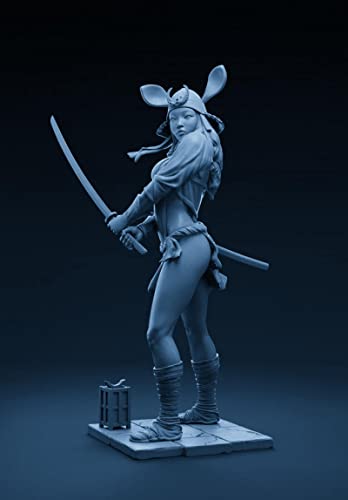 Risjc 1/24 Ancient Fantasy Female Samurai Resin Model Miniature Kit, unmontiert und unbemalt Die Cast Soldier Assembly/B785n von Risjc