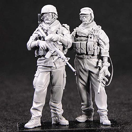 Risjc 1/35 Harz Soldat Modell Militärszene US-Kommando (2 Personen) weißes Modell Figurensatz // N74609 von Risjc