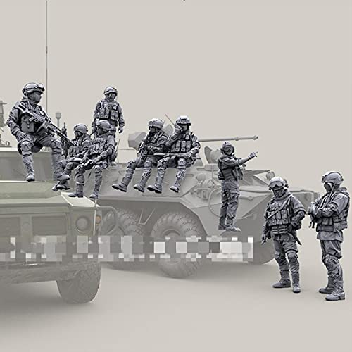 Risjc 1/35 Harz Soldat Modell Russische Armee Soldat Set (9 Personen) Harz Modell Kit unmontiert // N47619 von Risjc