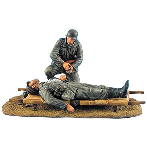 Risjc 1/35 Resin-Soldatenmodell von verwundeten deutschen Soldaten im Zweiten Weltkrieg (2 Personen), unbemalter und nicht zusammengebauter Miniaturmodellbausatz / 51927T von Risjc