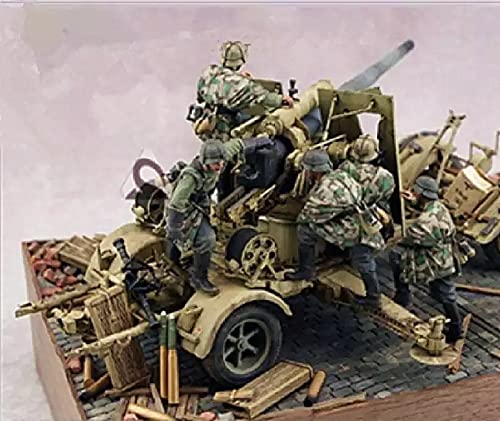 Risjc 1/35 WWII Deutscher Artillerie-Resin-Modellbausatz (5 Personen, Keine Artillerie), unmontierter und unbemalter Soldatenbausatz ///12Y814 von Risjc