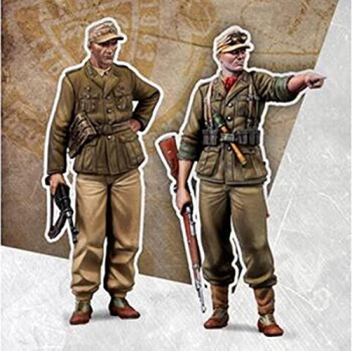 Risjc 1/35 WWII Deutscher Soldat Resin Soldatenmodell (2 Personen) unbemalt und unmontiert Miniaturmodellbausatz/D28571 von Risjc