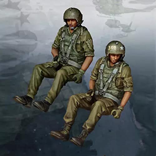 Risjc 1:35 Vietnamkrieg US Army Pilot Resin Soldat Modell (2 Personen) unbemalt und unmontiert Miniaturmodellbausatz/R54487 von Risjc