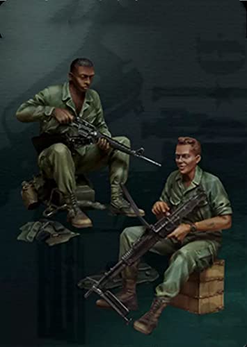 Risjc 1:35 Vietnamkrieg US Army Resin Soldatenmodell (2 Personen) unbemalt und unmontiert Miniaturmodellbausatz/R54111 von Risjc