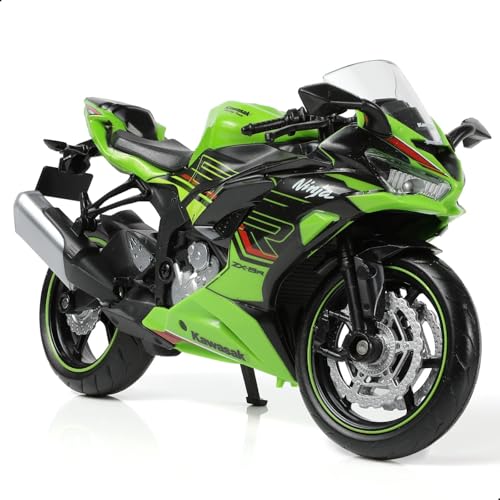Risopen 1:12 Motorrad Modell kompatibel für Kawasaki Ninja ZX-6R Metall Diecast Motorrad Modell Spielzeug Mini Moto Geschenk (Grün) von Risopen