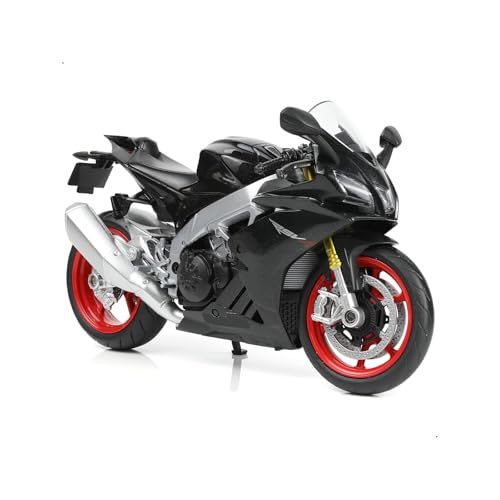 Risopen Motorrad Spielzeug für Kinder 1:12, Legierung Mini Motorcycle Modell Kompatibel für Aprilia RSVA RR1000 Motorrad Miniatur Nachbildung geburtstag geschenke für Motorradmodell Fans -Black von Risopen