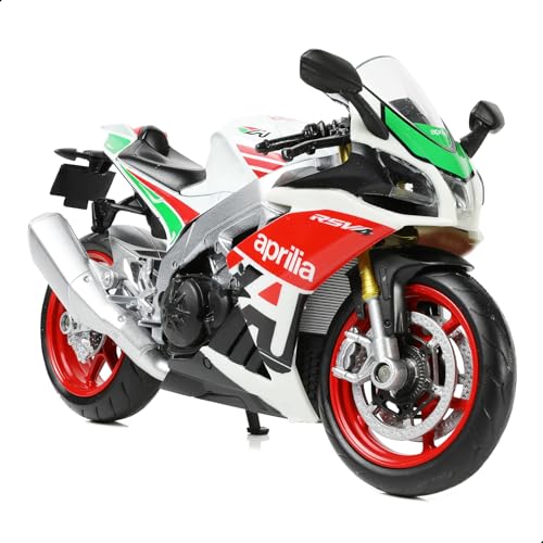 Risopen Motorrad Spielzeug für Kinder 1:12, Legierung Mini Motorcycle Modell Kompatibel für Aprilia RSVA RR1000 Motorrad Miniatur Nachbildung geburtstag geschenke für Motorradmodell Fans -Grün von Risopen