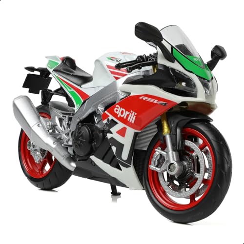 Risopen Motorrad Spielzeug für Kinder 1:12, Legierung Mini Motorcycle Modell Kompatibel für Aprilia RSVA RR1000 Motorrad Miniatur Nachbildung geburtstag geschenke für Motorradmodell Fans -Grün von Risopen