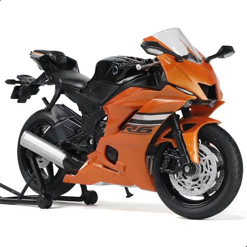 Risopen 1/12 Motorrad-Modellspielzeug kompatibel für Yamaha YZF-R6 1000R Motorradmodell aus Druckgusslegierung kein Zusammenbau erforderlich Mini-Renn-Moto-Kollektion Geschenk für Erwachsene (Orange) Risopen 1/12 Motorrad-Modellspielzeug kompatibel für Yamaha YZF-R6 1000R Motorradmodell aus Druckgusslegierung kein Zusammenbau erforderlich Mini-Renn-Moto-Kollektion Geschenk für Erwachsene (Orange) von Risopen