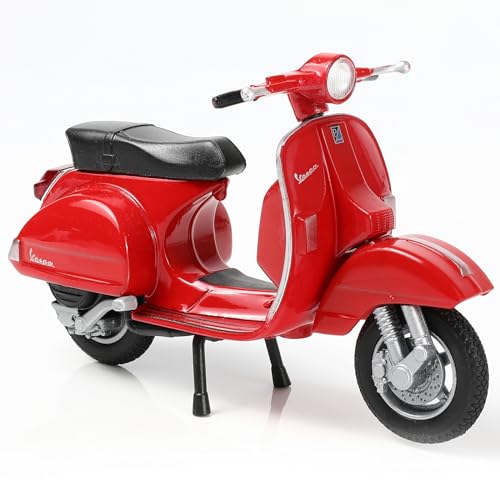 Risopen 1/18 2016 kompatibel für Vespa PX Moped Figur Static Mini Scooter Model Toy Roman Holiday Collection Souvenir Figurine Simulation Cake Topper Geschenk für Erwachsene (Farbe Rot) von Risopen
