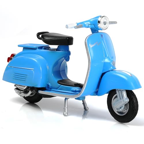Risopen 1/18 Scale Vespa 150CC Moped Figur Static Mini Scooter Model Toy Roman Holiday Collection Souvenir Figurine Simulation Motorcycle Toy Cake Topper Geschenk für Erwachsene Kid Boy (Blau) von Risopen