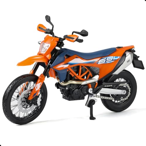 Risopen 1:12 Dirtbike kompatibel für KTM 690 SMC R Motorradmodell Mini Motorcross Toy Mini Motorcycle Model Spielzeugkollektion oder Geschenk für Erwachsene Kid Boy (Orange) von Risopen